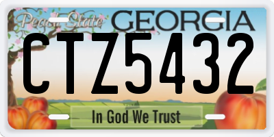 GA license plate CTZ5432
