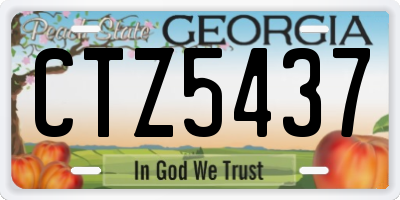 GA license plate CTZ5437