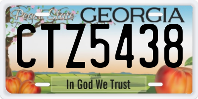 GA license plate CTZ5438