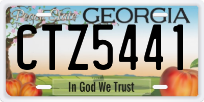 GA license plate CTZ5441