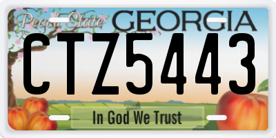GA license plate CTZ5443