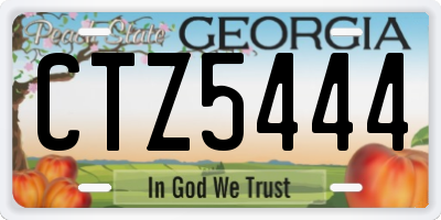 GA license plate CTZ5444