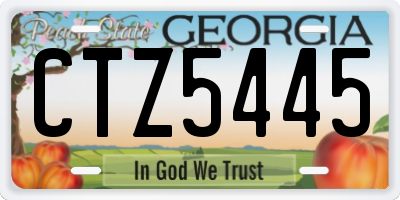 GA license plate CTZ5445
