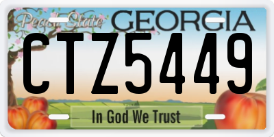 GA license plate CTZ5449