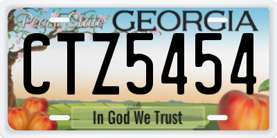 GA license plate CTZ5454