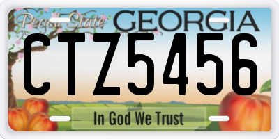 GA license plate CTZ5456