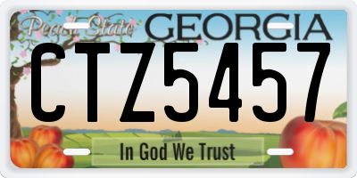 GA license plate CTZ5457