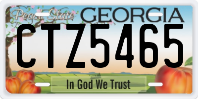 GA license plate CTZ5465