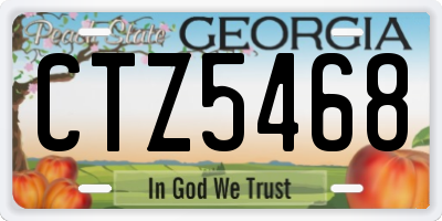 GA license plate CTZ5468