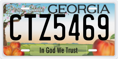 GA license plate CTZ5469