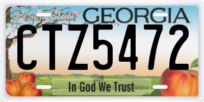 GA license plate CTZ5472