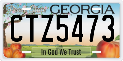 GA license plate CTZ5473