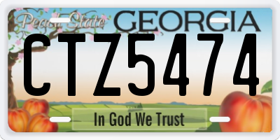 GA license plate CTZ5474