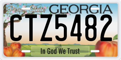 GA license plate CTZ5482