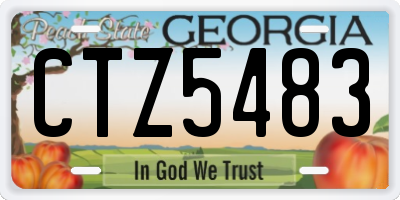 GA license plate CTZ5483