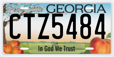 GA license plate CTZ5484