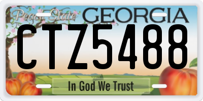GA license plate CTZ5488