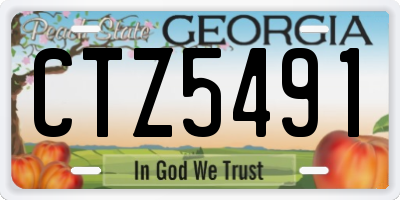 GA license plate CTZ5491
