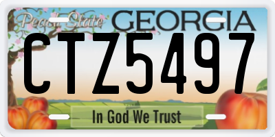 GA license plate CTZ5497