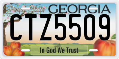 GA license plate CTZ5509