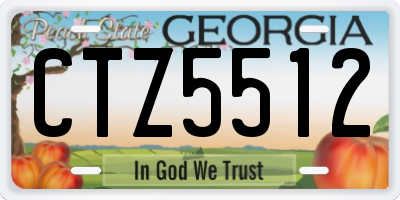 GA license plate CTZ5512