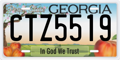 GA license plate CTZ5519