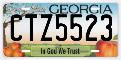 GA license plate CTZ5523