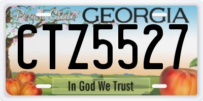 GA license plate CTZ5527