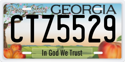 GA license plate CTZ5529
