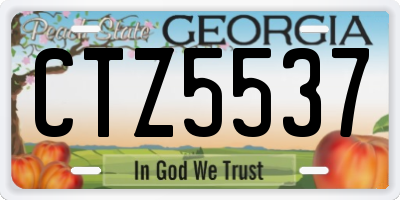 GA license plate CTZ5537