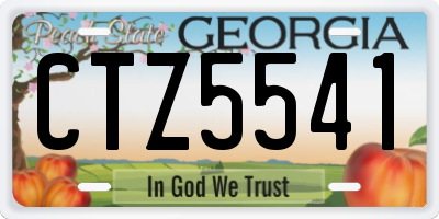 GA license plate CTZ5541