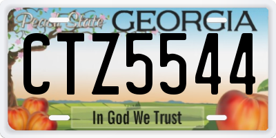 GA license plate CTZ5544