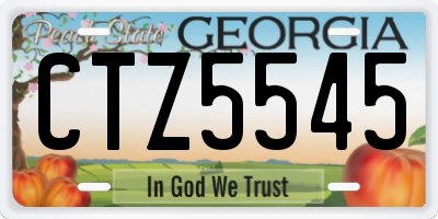 GA license plate CTZ5545