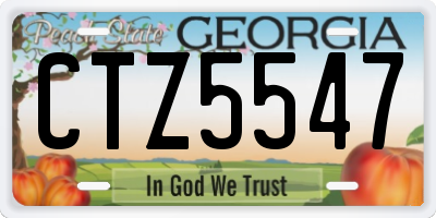 GA license plate CTZ5547