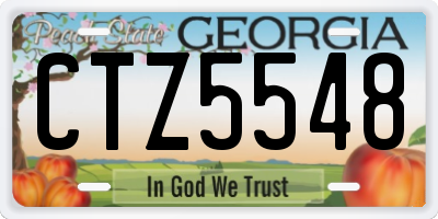 GA license plate CTZ5548