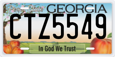 GA license plate CTZ5549