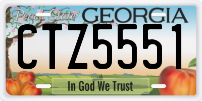 GA license plate CTZ5551