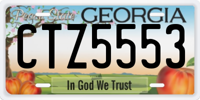GA license plate CTZ5553