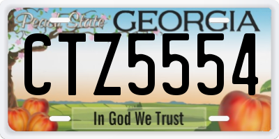 GA license plate CTZ5554