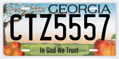 GA license plate CTZ5557