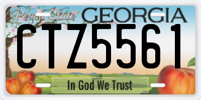 GA license plate CTZ5561