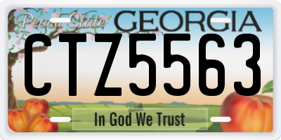 GA license plate CTZ5563