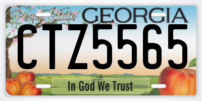 GA license plate CTZ5565