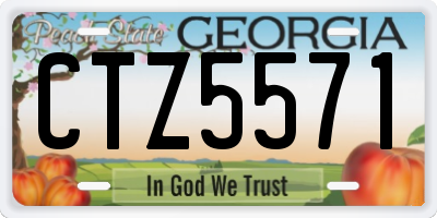 GA license plate CTZ5571