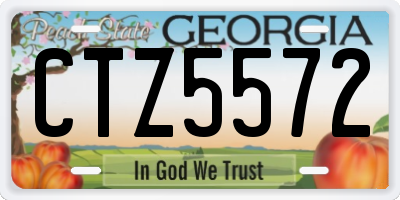 GA license plate CTZ5572