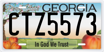 GA license plate CTZ5573