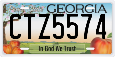 GA license plate CTZ5574