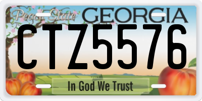 GA license plate CTZ5576