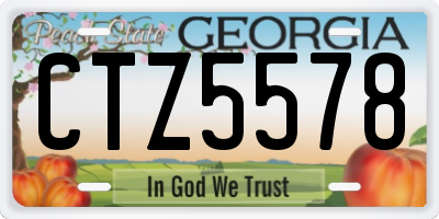 GA license plate CTZ5578