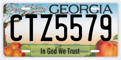 GA license plate CTZ5579